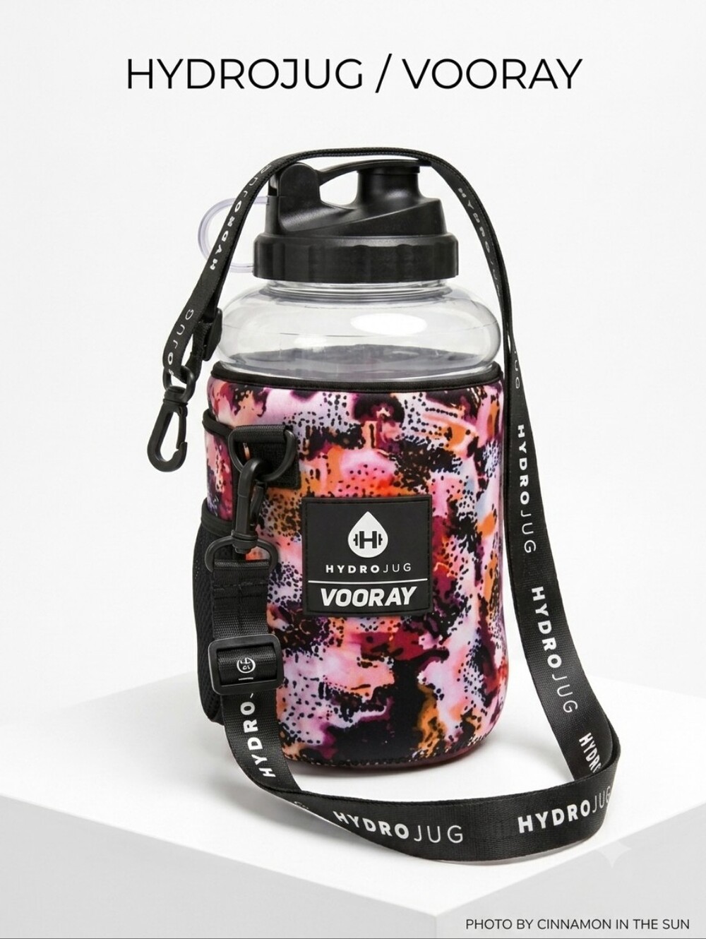 NEW HydroJug X Vooray Collab Limited Edition Neoprene Sleeve with Strap
